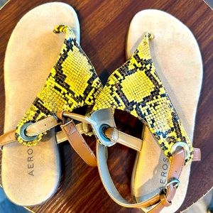 Aerosoles snakeskin sandals size 7.5
